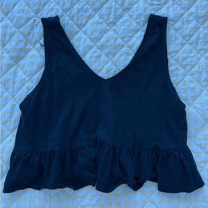 Wild Fable Black Sleeveless Peplum Top XL